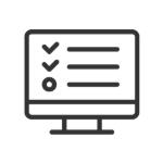 Line icon of a computer screen