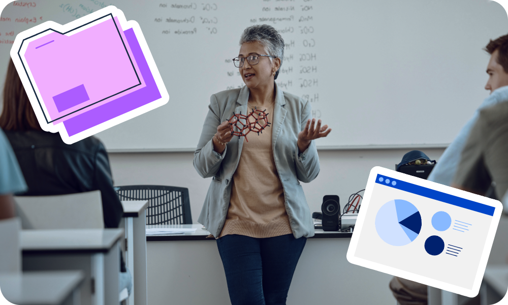 Educator presenting to their students