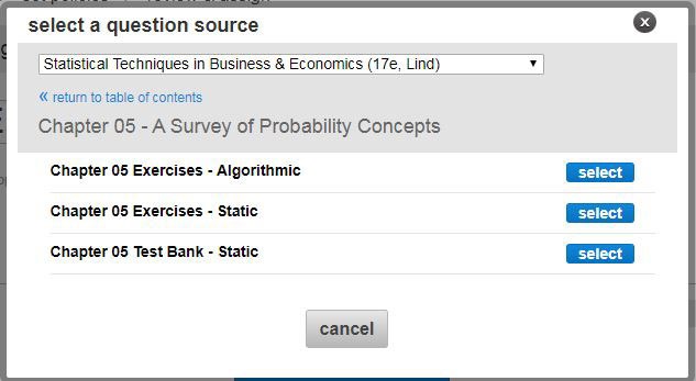 Assignable end of chapter snapshot within Connect.